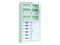 HDY-07 6-drawer glass sliding cabinet