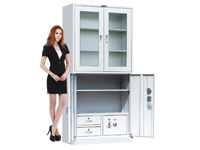 HDX-07A Glass Swing Door Cabinet w/Inner Safe