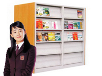 HDS-09 Semi-automatically 2-upright 2-sided periodical shelf